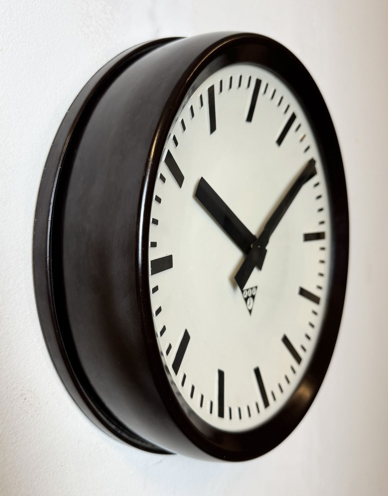 Industrial Bakelite Factory Wall Clock From Pragotron, 1960s photo vinterior