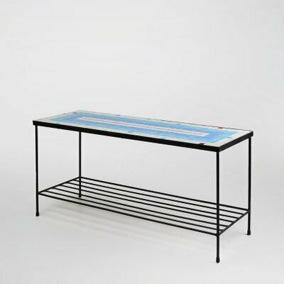 Mid Century Mosaic Coffee Table With Metal Frame, France, 1950s