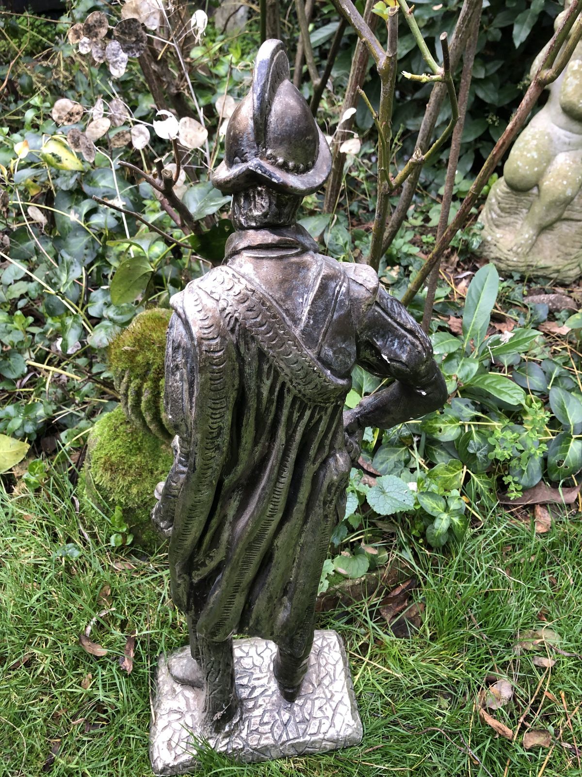 Large Spelter Statue Of A Spanish Conquistador In Full Uniform photo for sale