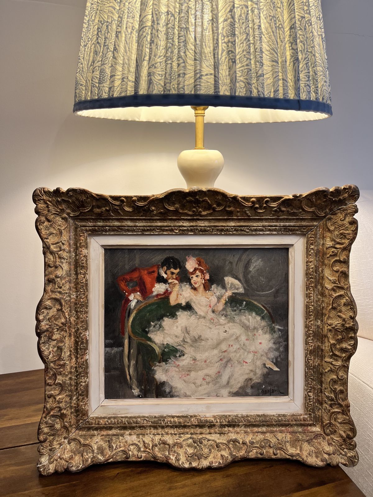 Gallant Scene, Oil On Canvas Portrait Painting photo Art