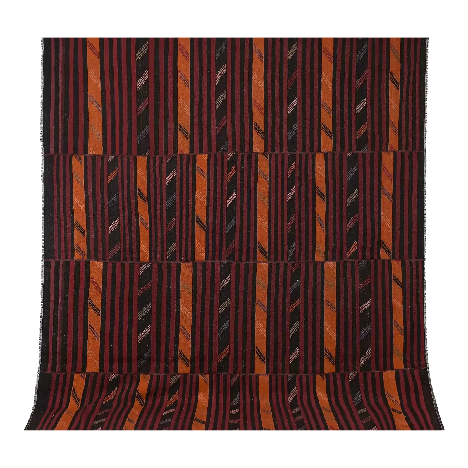 Giant Striped Kilim Rug 10'3'' X 11'3''