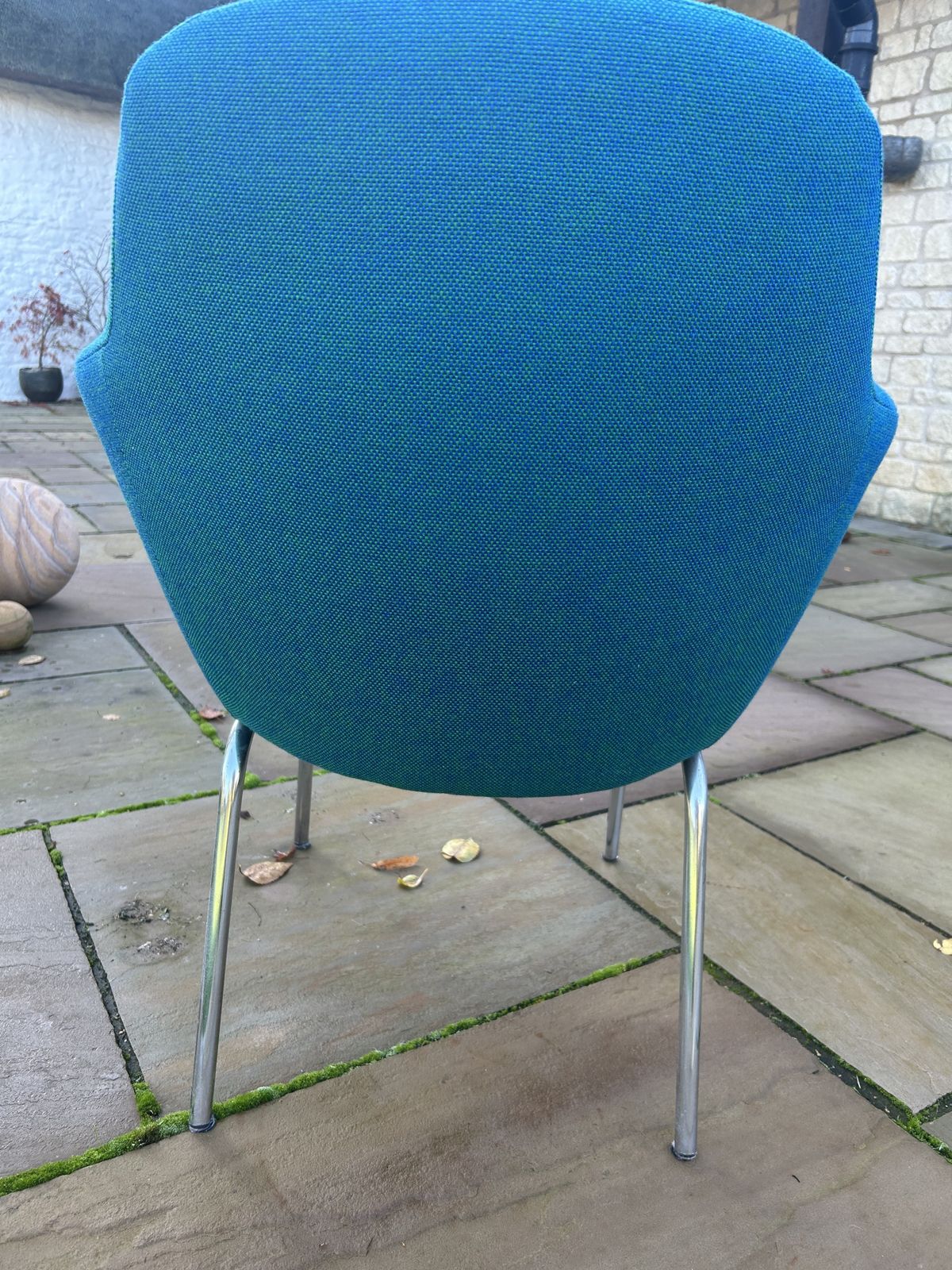 Saarinen Conference Chairs, Blue Upholstery, Polished Legs photo Furniture