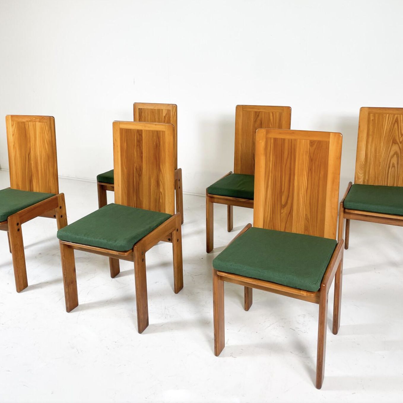 Mid Century Modern Set Of 6 Dining Chairs By Romanutti, Italy, 1970s photo vintage