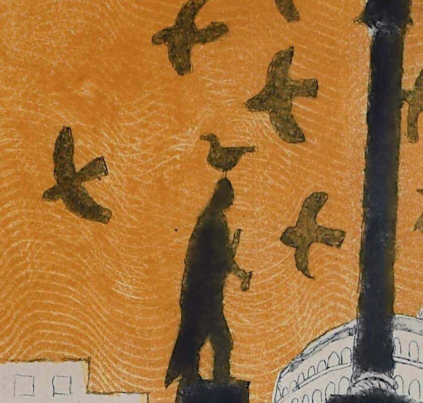 Julian Trevelyan, Trafalgar Square, Etching And Aquatint, 1969 photo furniture