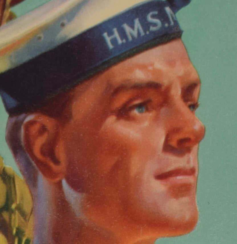 Mackinley, Back Up The Fighting Forces, Original Vintage Poster, 1940 photo Art