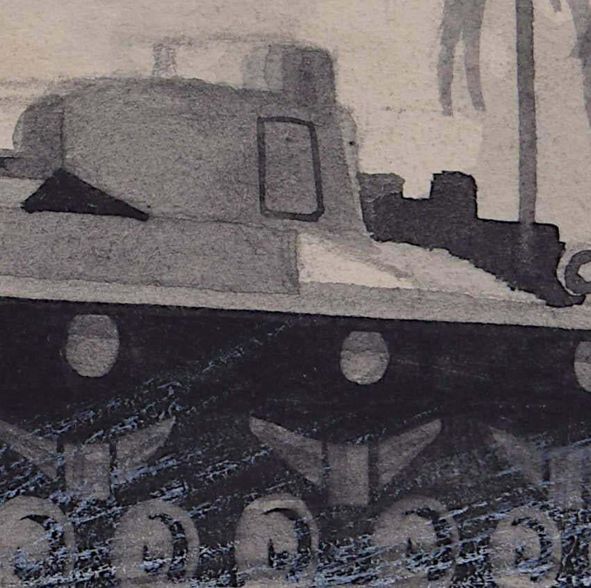 Vivian Bewick, Second World War Swillbin Painting, German Pz.Kw.Mark III, 1941 photo Art