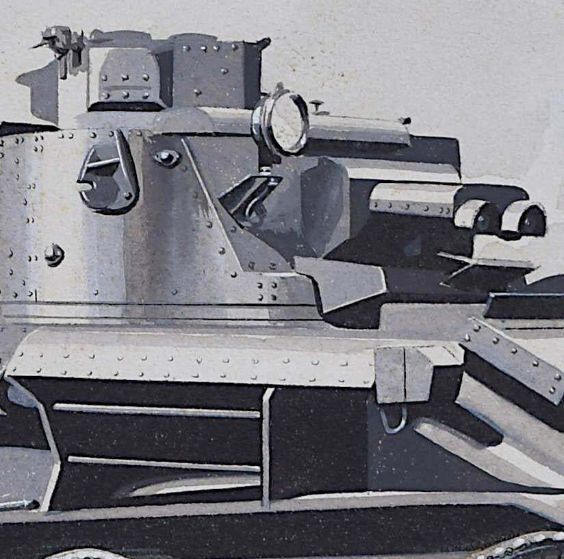 British Light Tanks, C.1940, Original Painting By Vivian Bewick photo furniture