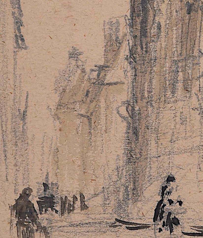 Watercolour Of Dieppe Cathedral By Sir Albert Richardson Pra 1956 photo Art