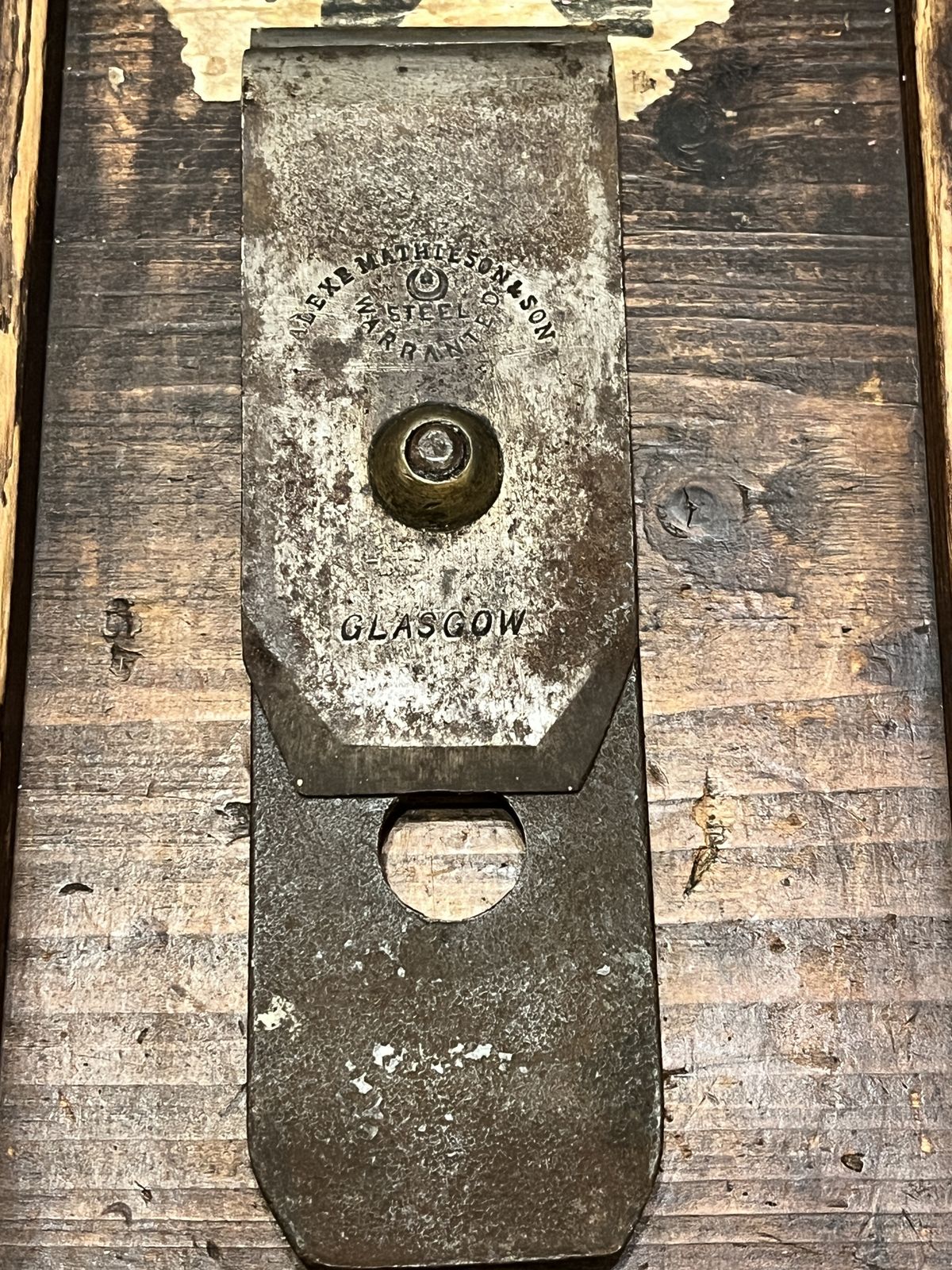 Antique Wood Plane – Rare Double Bladed Example (A. Mathieson & I. Sorby) photo for sale