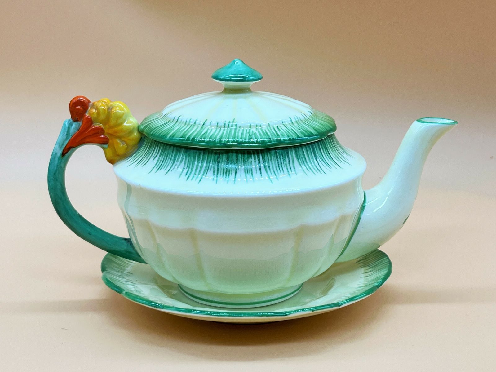 Antique Crown Staffordshire China Marigold Handle Tea Set For 2. 768602. photo for sale