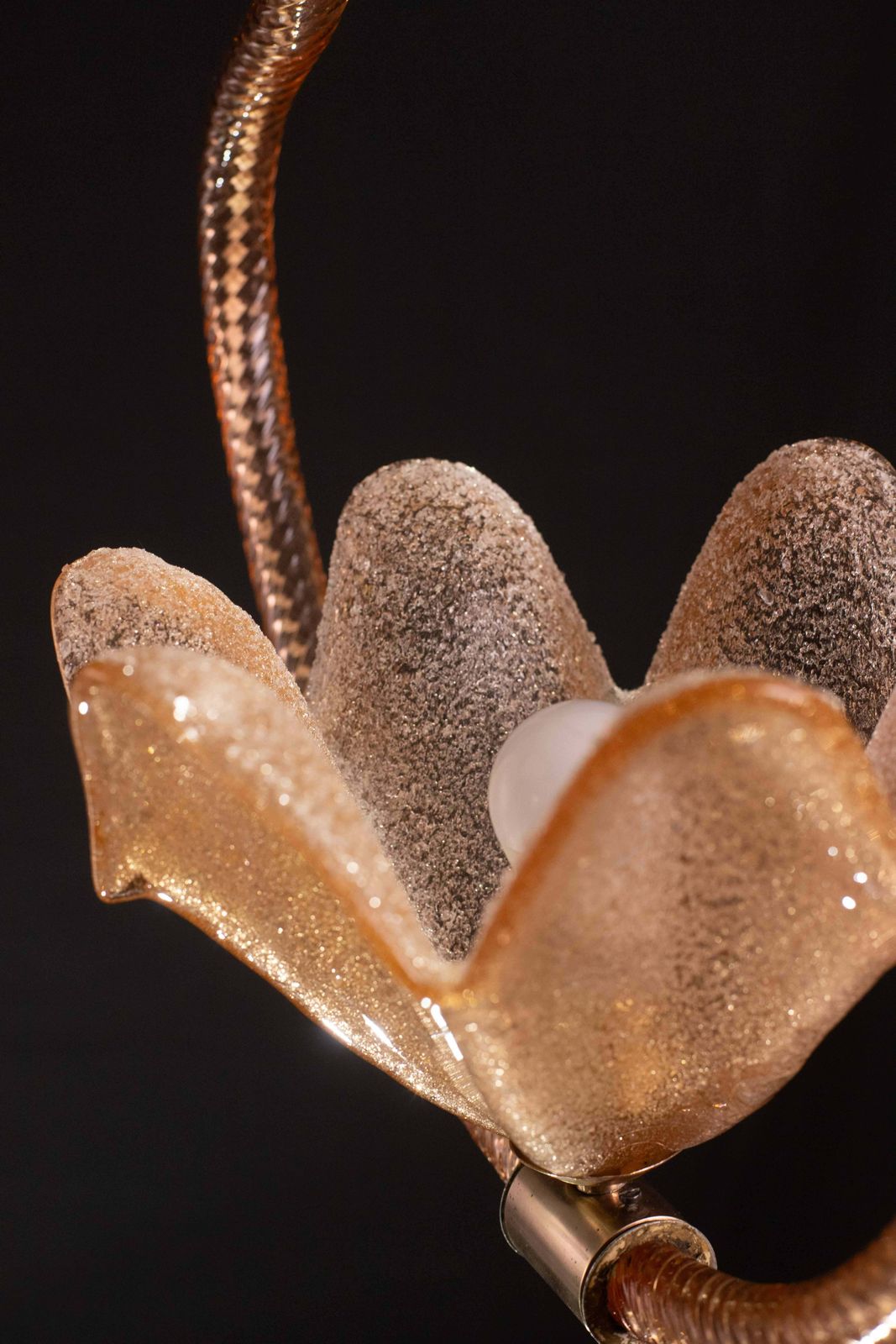 photo furniture Pink Murano Glass Pendant By Barovier E Toso, 1940s