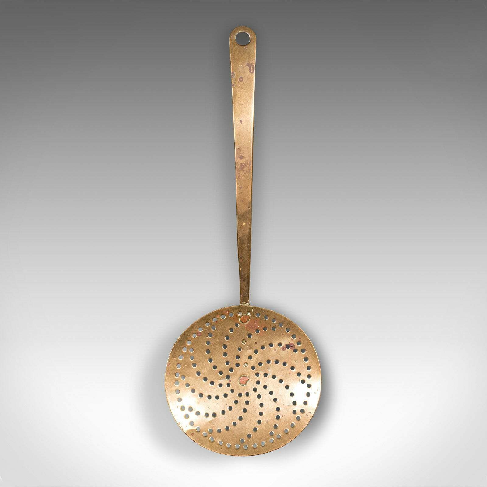 Antique Fireplace Warmer, English, Brass Chestnut Roasting Plate, Georgian, 1800 photo furniture