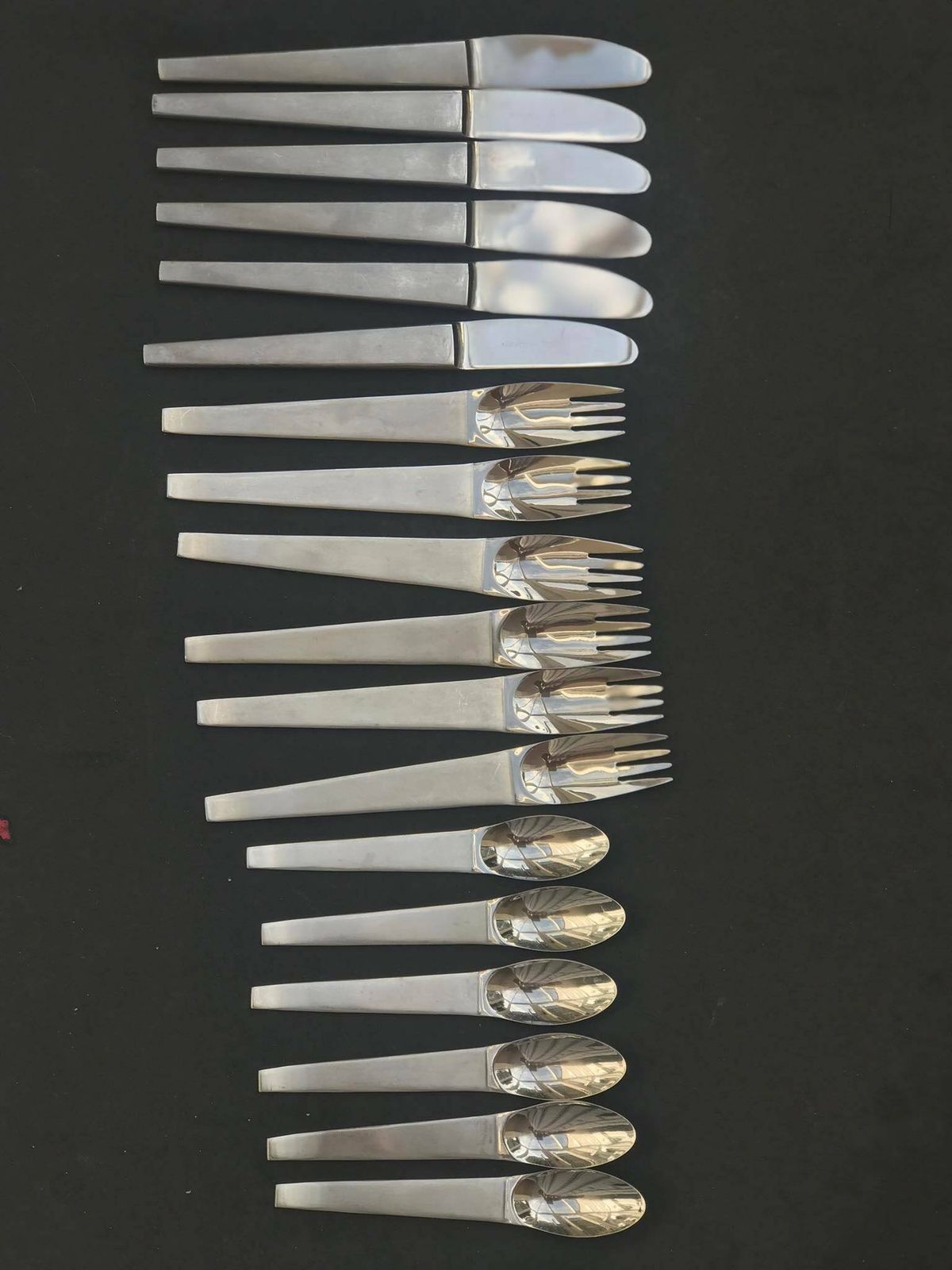 Modernist Flatware Set Carl Auböck Design For Morinox And Amboss 50s Post Modern Lunik 2060 Modern Austrian Design Wedding Luxury Gift photo 1724.0