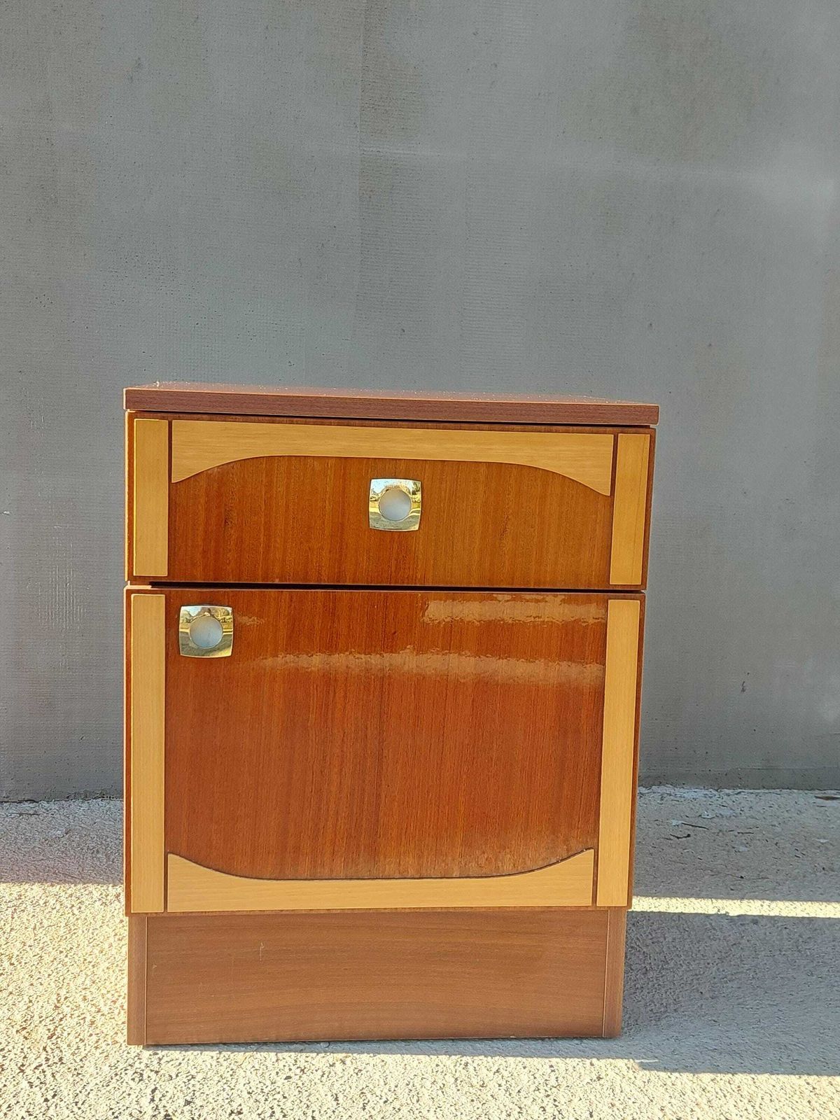 photo for sale Retro Modern Nightstand/Polished Nightstand/Mcm Console Table/Mcm Nightstand/Meblo/Vintage Bedside Table/Retro Polished Furniture/1970's