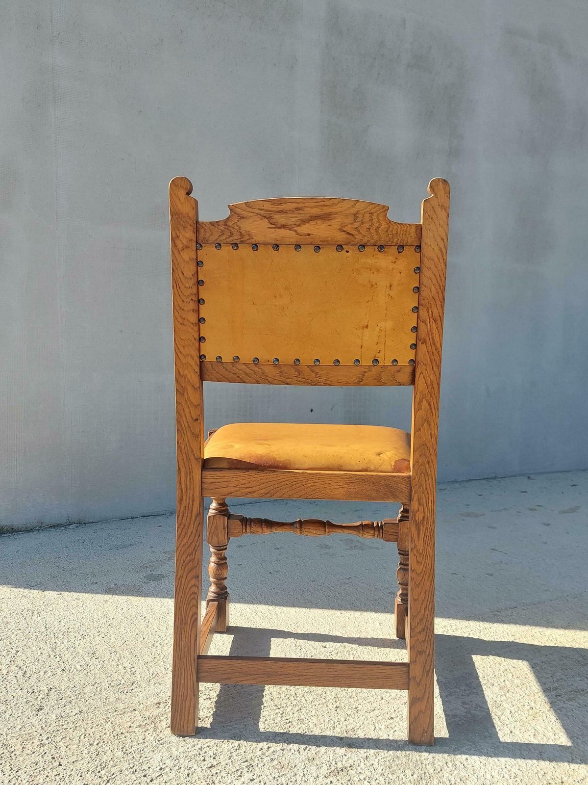 Vintage Dining Chair / Rustic Dining Chair/ Vintage Cottage Chair/ Massive And Leather Chair/ Retro Chair/ Mcm Chair/ Rustic Design/70's photo Furniture