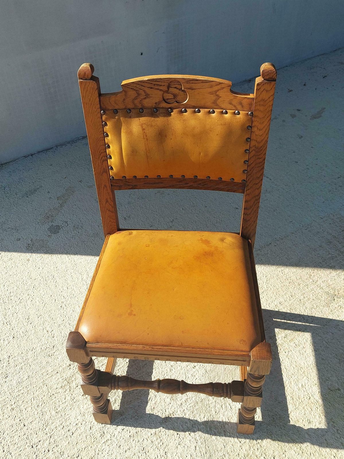 Vintage Dining Chair / Rustic Dining Chair/ Vintage Cottage Chair/ Massive And Leather Chair/ Retro Chair/ Mcm Chair/ Rustic Design/70's photo buy