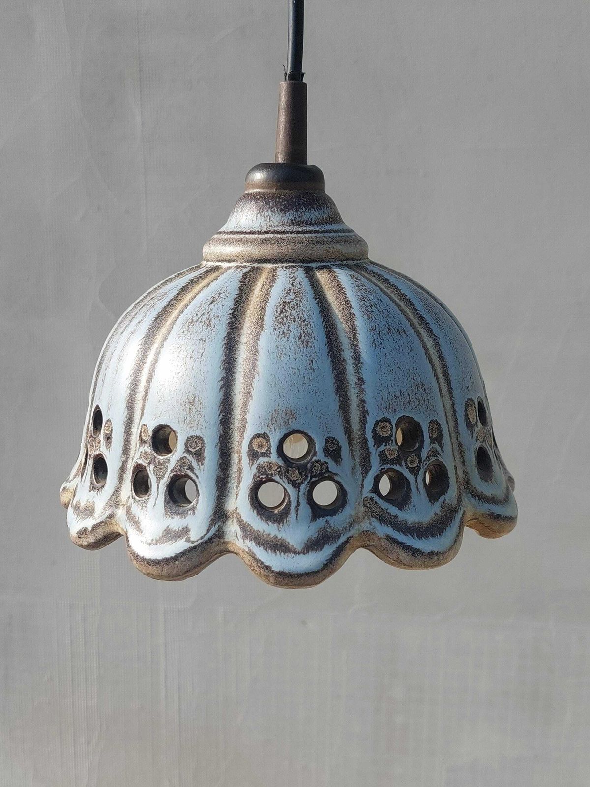 Vintage Ceramic Chandelier/Ceramic Chandelier /Mid Century Ceramic Chandelier /Mid Century Pendant Lamp / Ceramic Vintage Pendant Lamp /80'sl photo buy