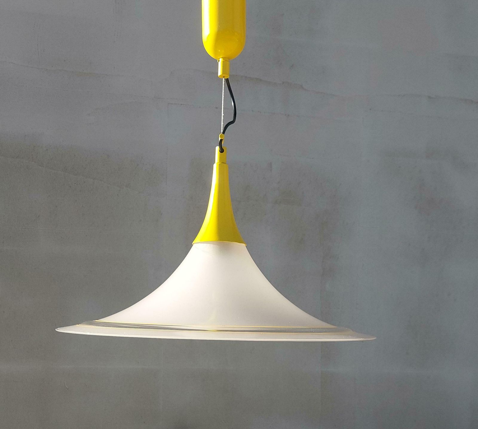 photo for sale Xl Mid Century Murano Pendant Lamp /Murano Glass Chandelier /Murano Trumpet Pendant Lamp/ Retro Trumpet Pendant Lamp /Murano/Italy /70's
