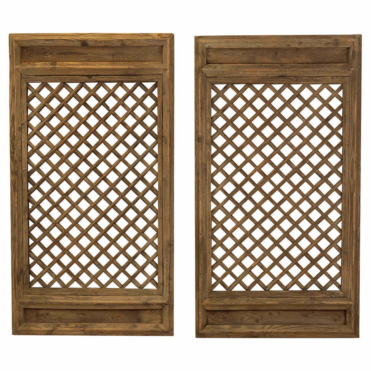 Pair Of Lattice Panels, 1900s, Antique