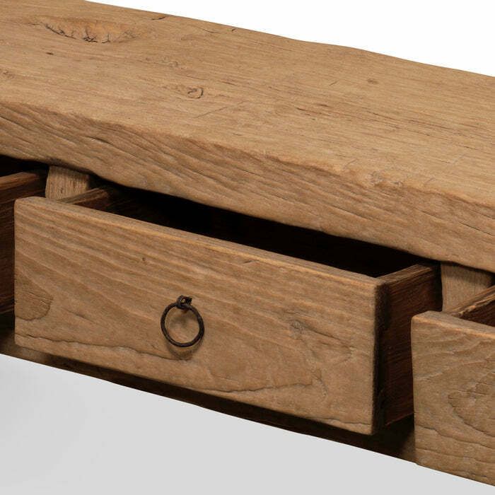 Reclaimed Wood Bench With Drawers photo 1545.0