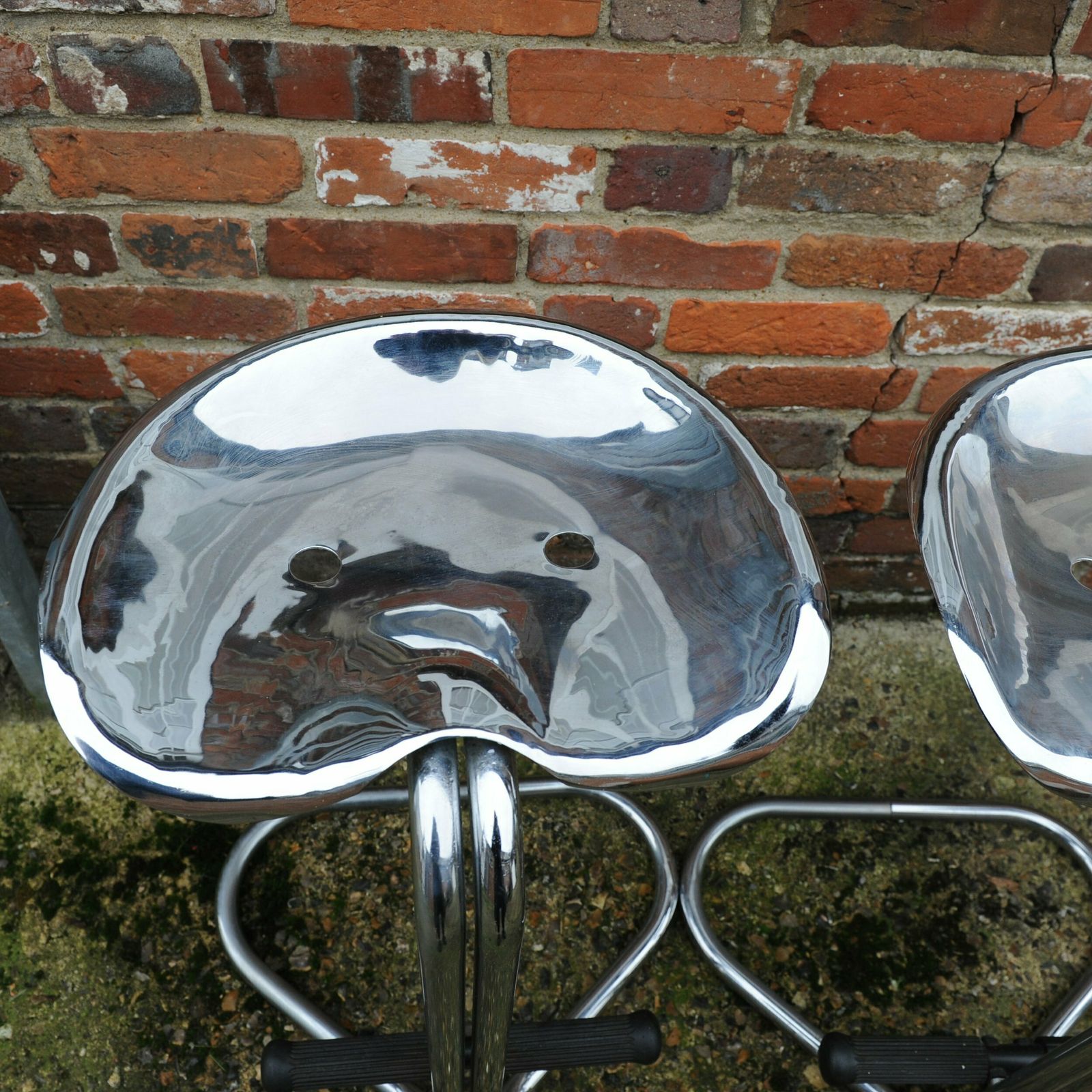 photo for sale Vintage Chrome Tractor Stool By Rodney Kinsman For Omk Design, 1960s, Set Of 3