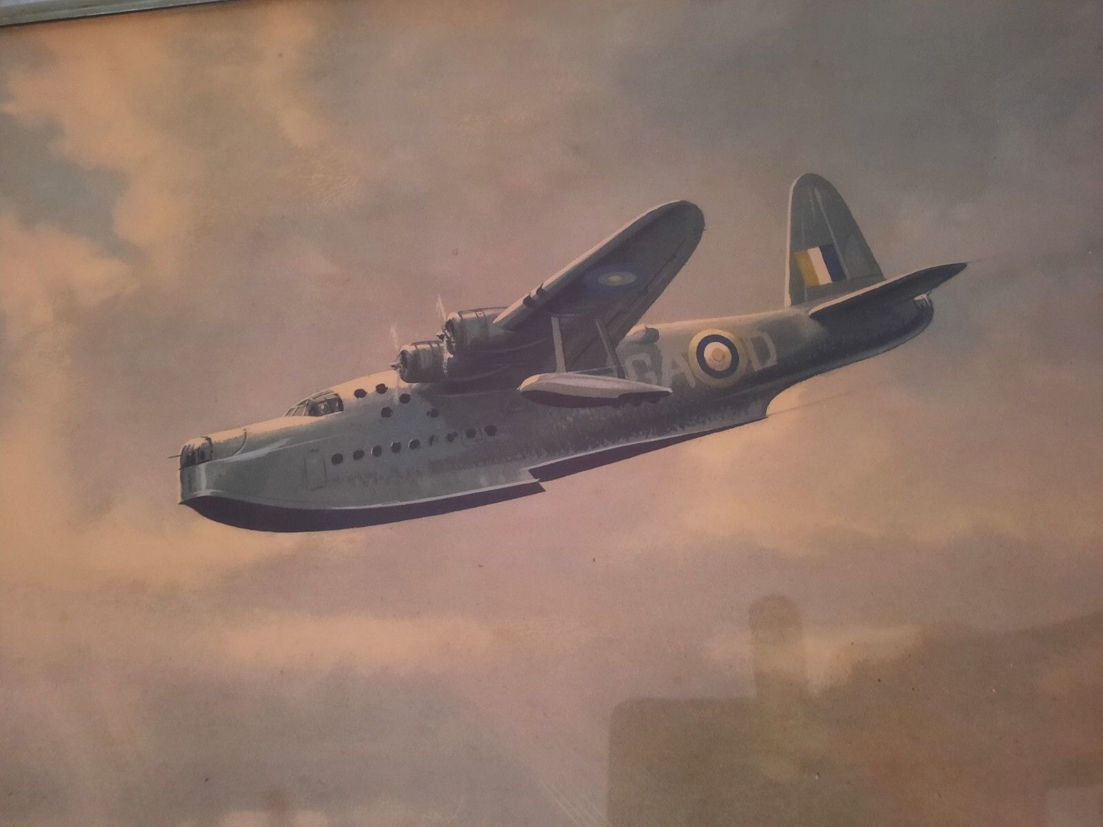 Eyes Of The Convoy Roy Nockolds Framed And Signed Lithograph Print  1941 Ww2 photo furniture