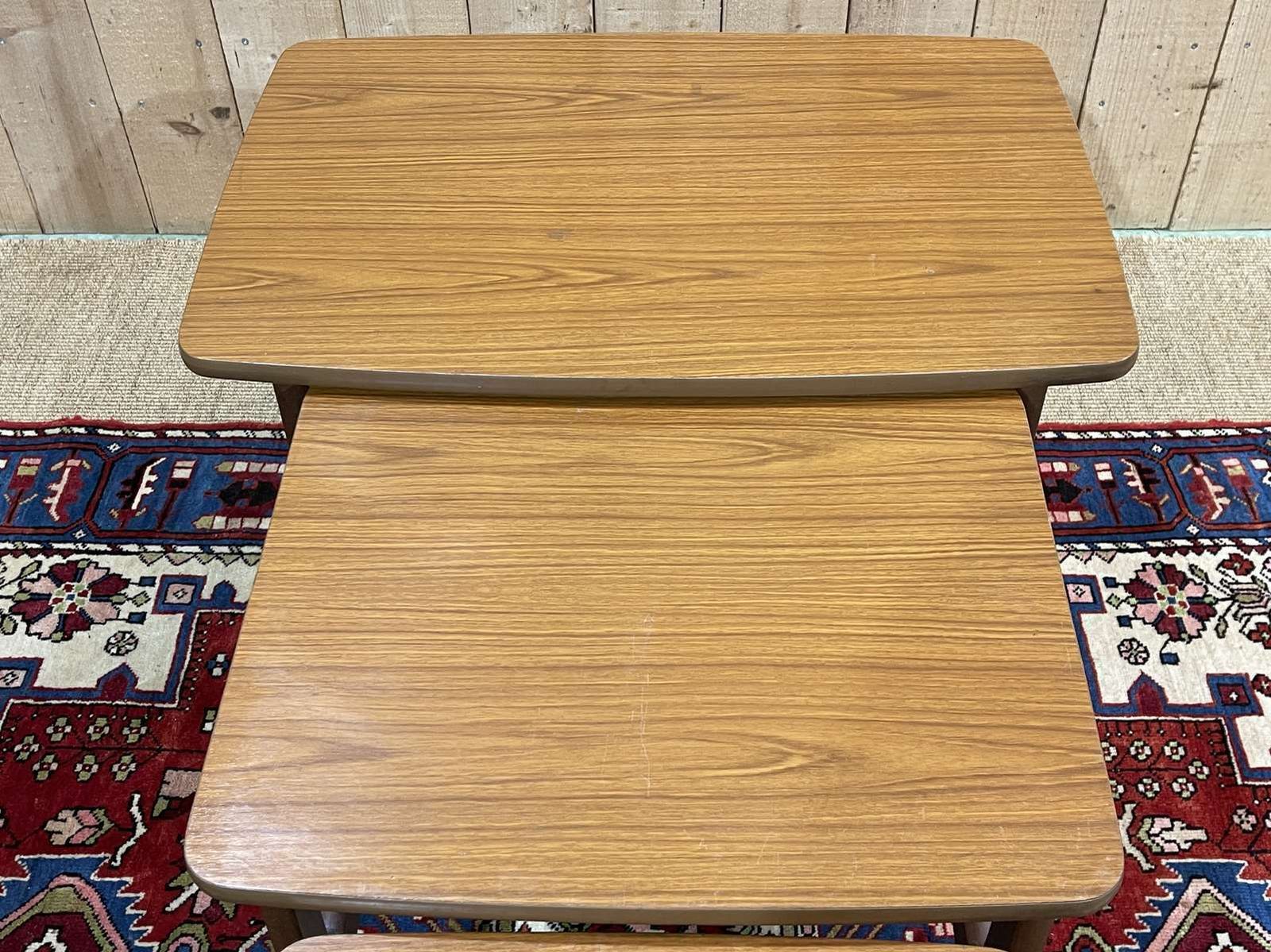 Set Of 3 Teak Nesting Tables From The 70s photo buy