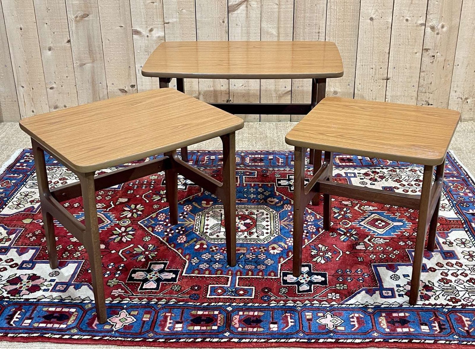 Furniture Set Of 3 Teak Nesting Tables From The 70s photo