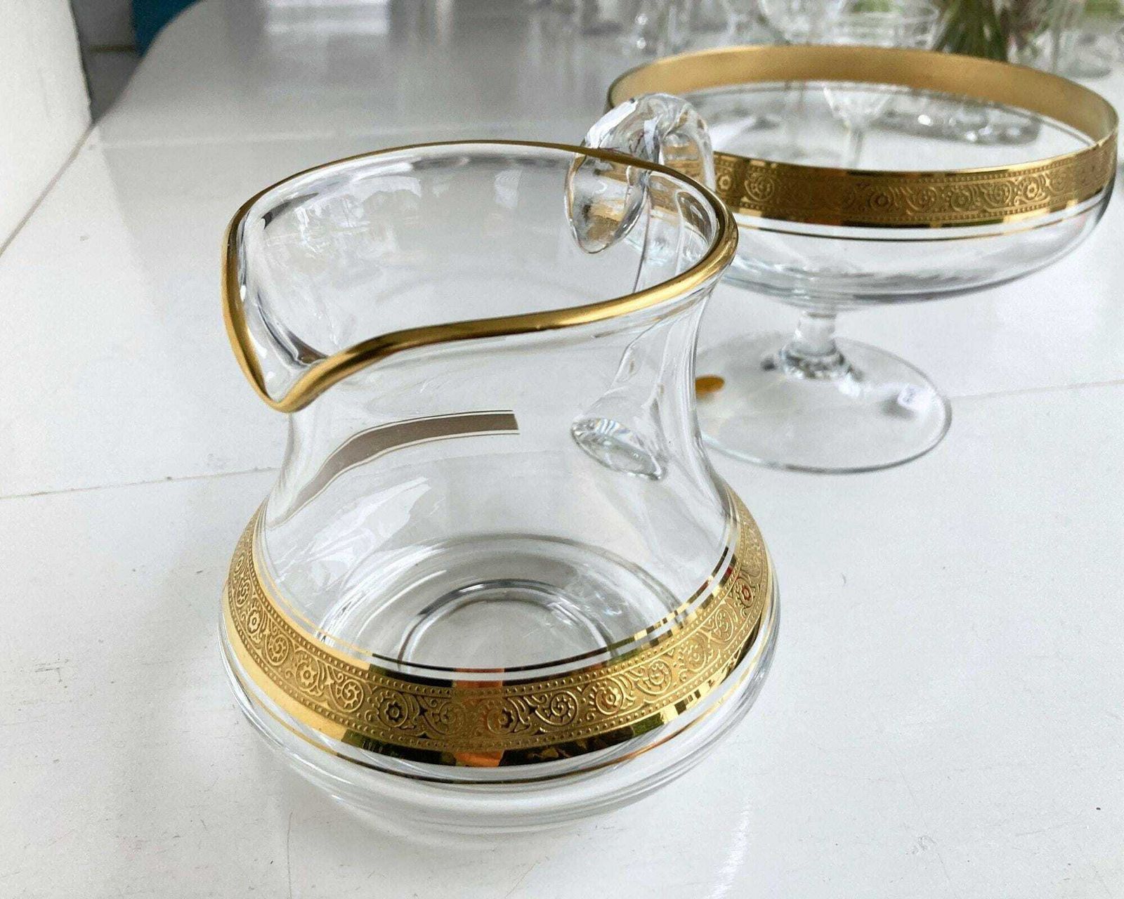 Kristallen Kan Met Gouden Rand | 1 Stuk | 24k Theresienthal (Minton Borte) | Cadeau photo 166.0
