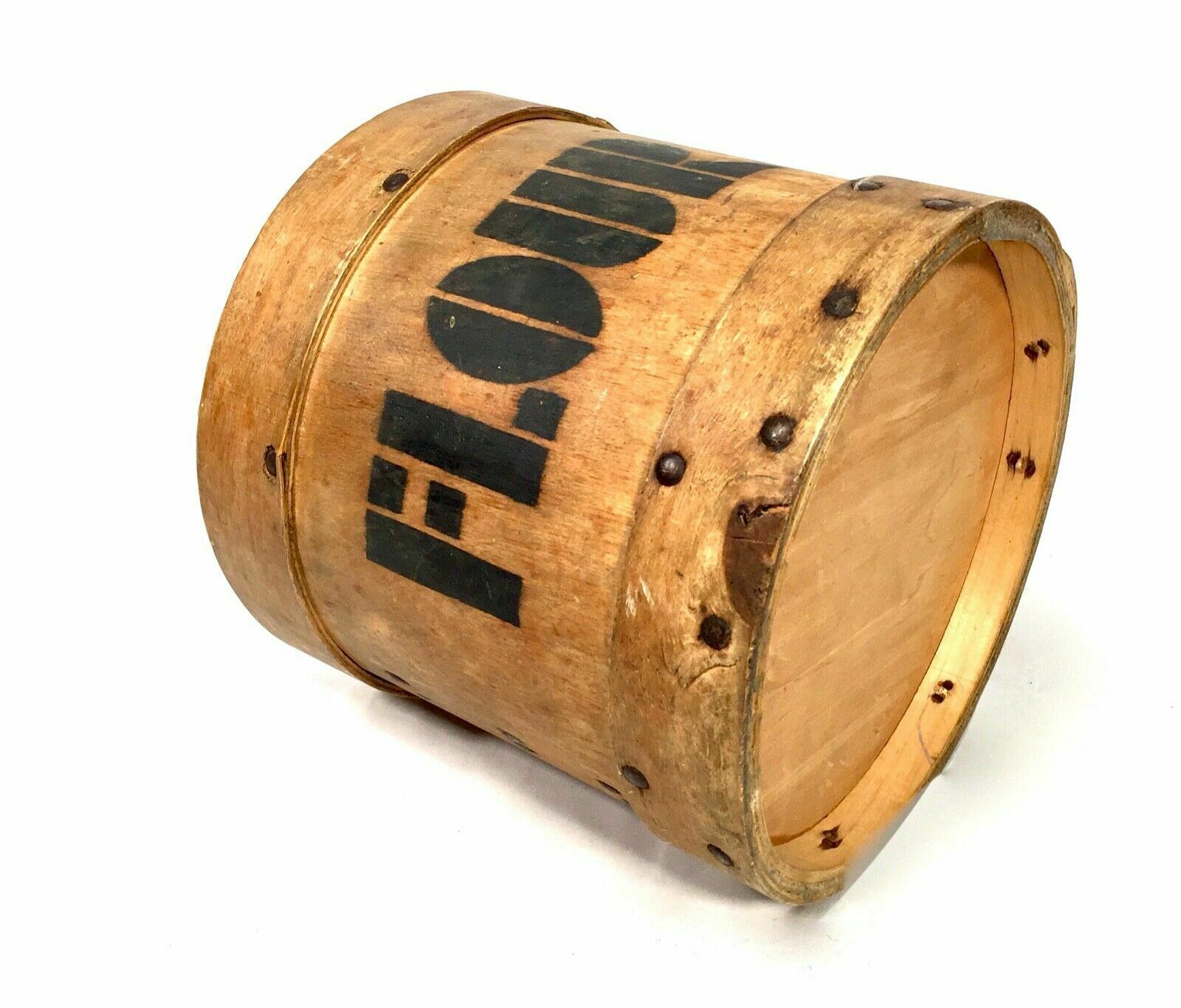 photo furniture Antique Kitchenalia   Vintage Bentwood Tabletop Flour Drum Box / Country Kitchen