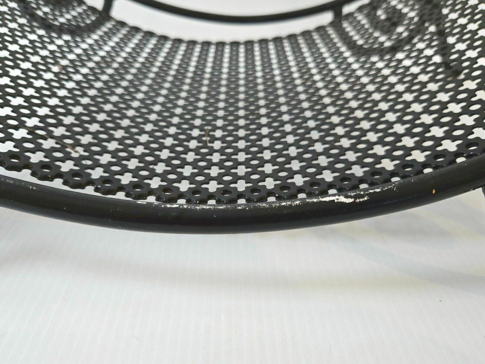 Vintage Log Holder 1950 Metal & Black Perforated Metal 50s Rockabilly 1950s photo Home Fixtures