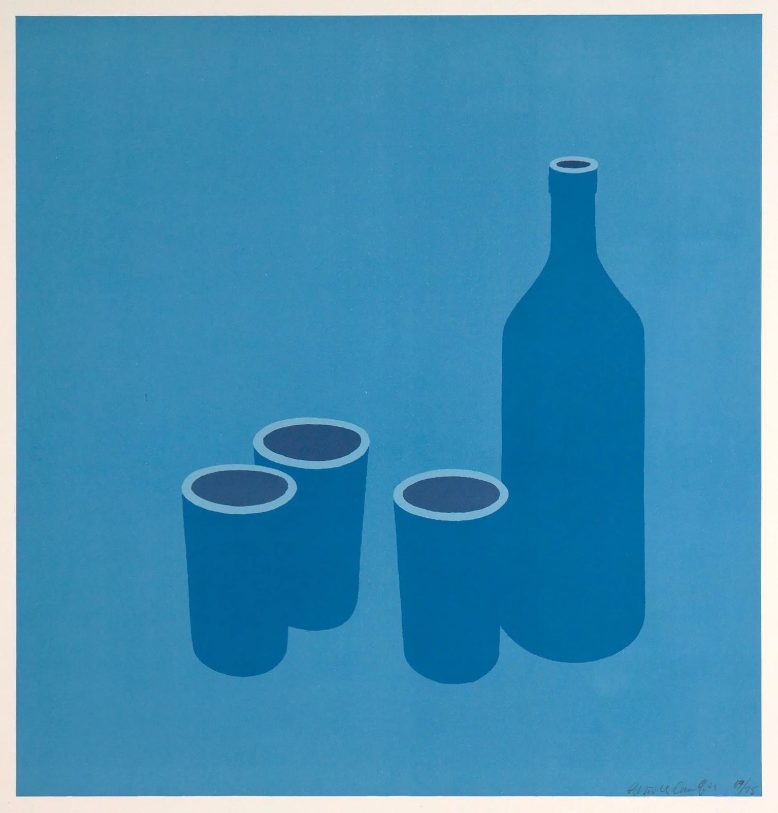 Patrick Caulfield Bottle And Cups  (1966)