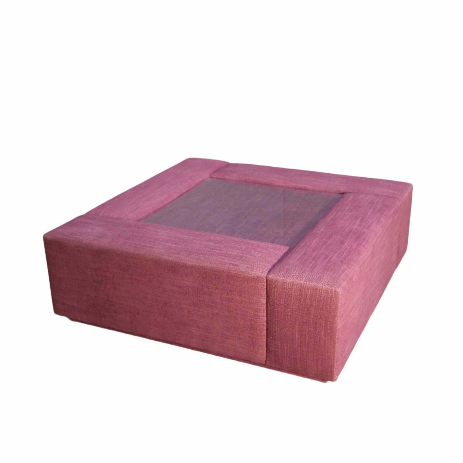 Bespoke Purple Coffee Table With Glass Centerpiece