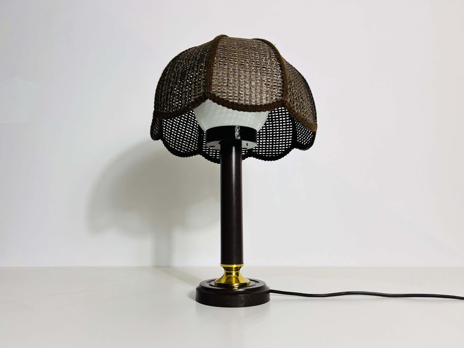 Midcentury Wooden Table Lamp In The Style Of Temde, Circa 1970 photo buy