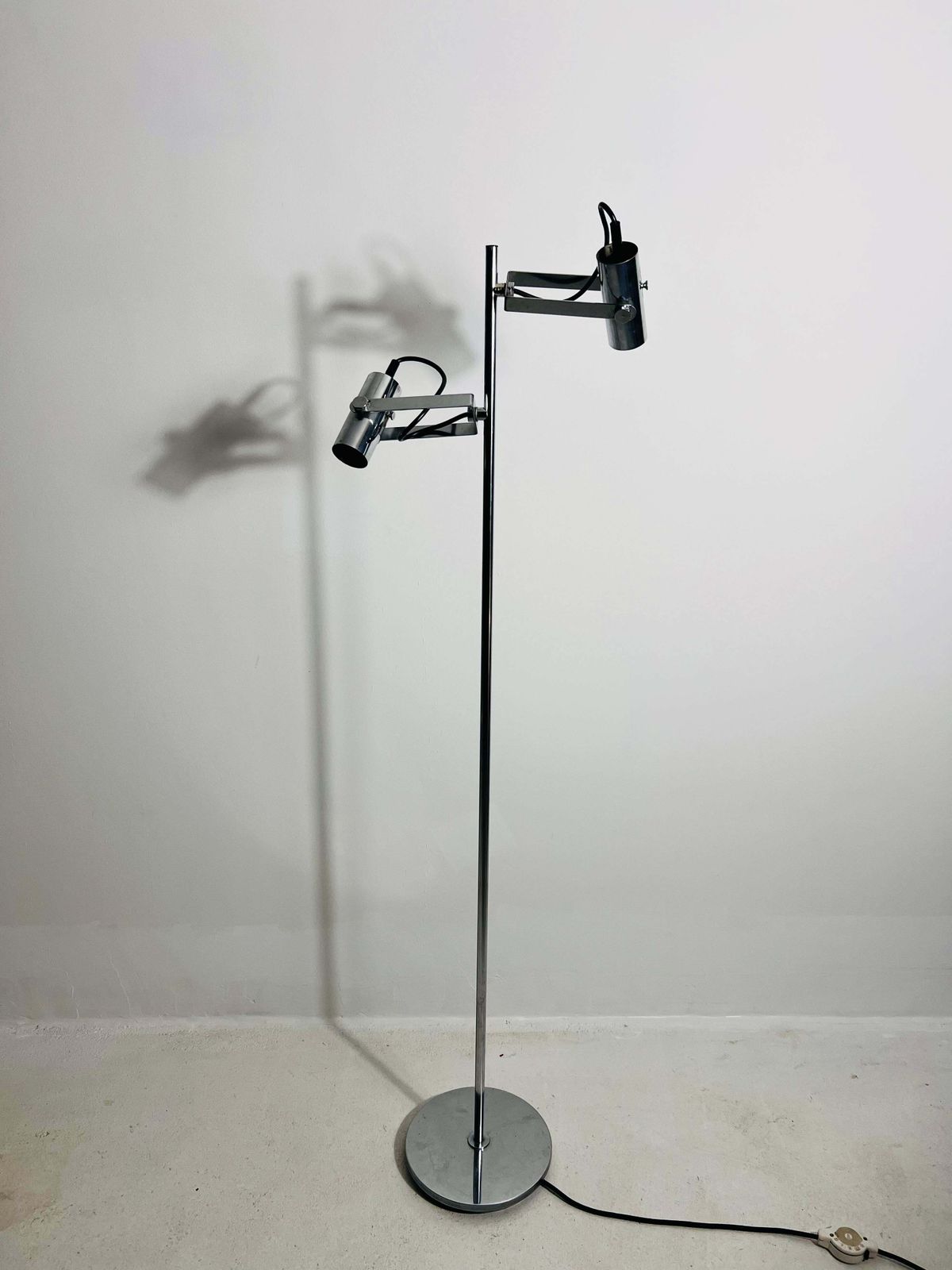 Midcentury Chrome Floor Lamp, Germany, 1970s photo for sale