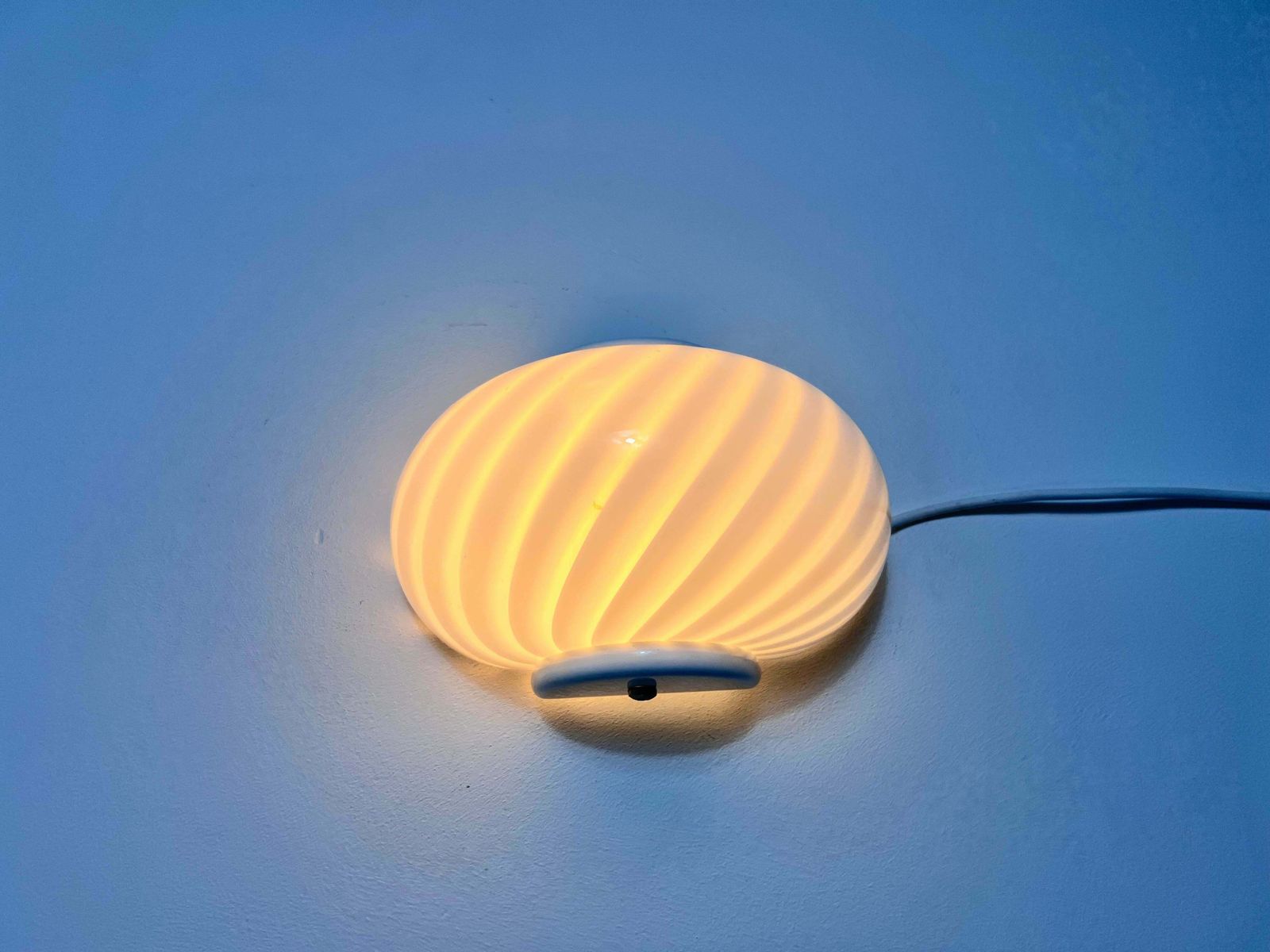 photo for sale Pair Of Mid Century Glass Wall Lamps, Italy, 1960s