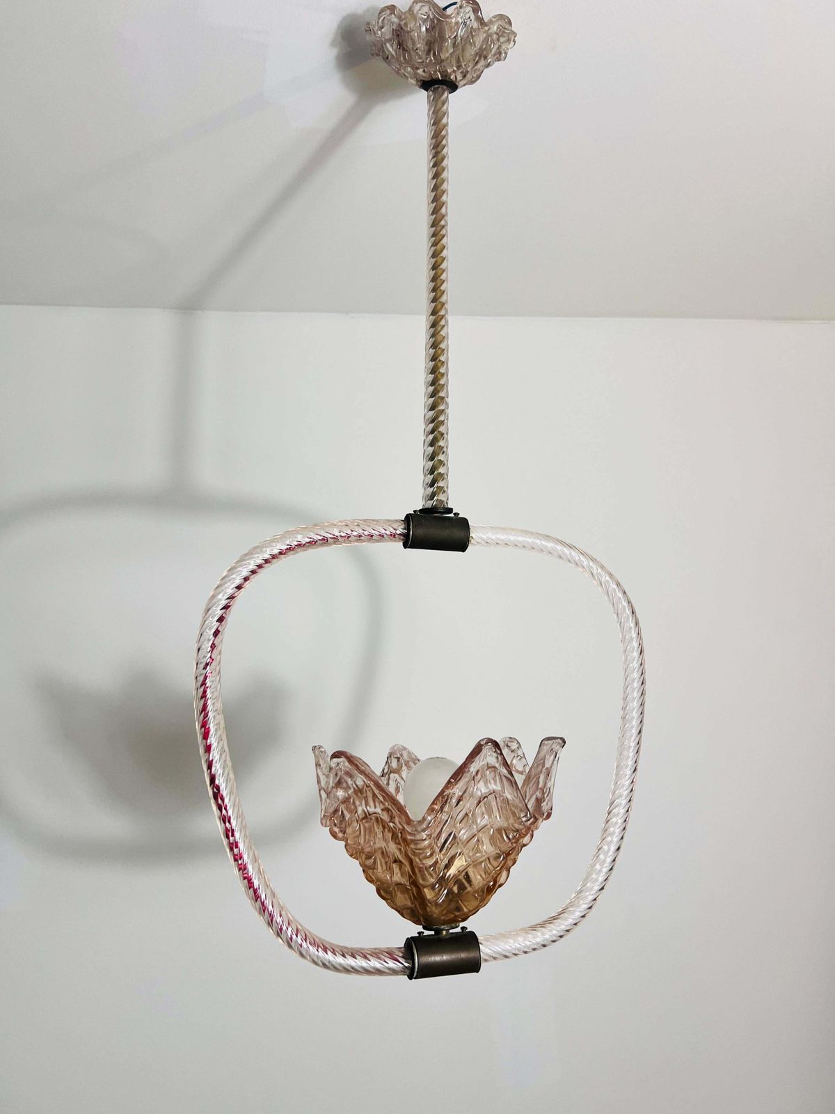 Murano Glass Chandelier By Barovier & Toso, Italy, 1940s photo buy