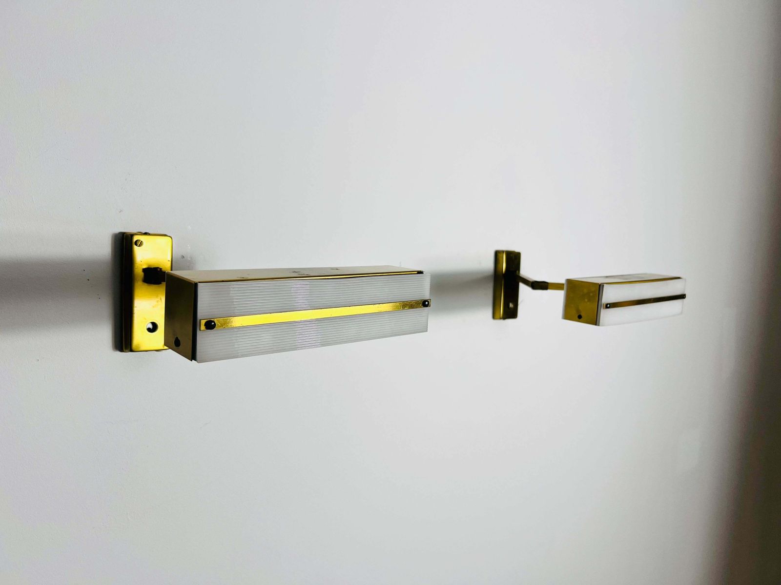 Midcentury Pair Of Brass Wall Lamps By Paul Neuhaus, 1960s photo Lighting