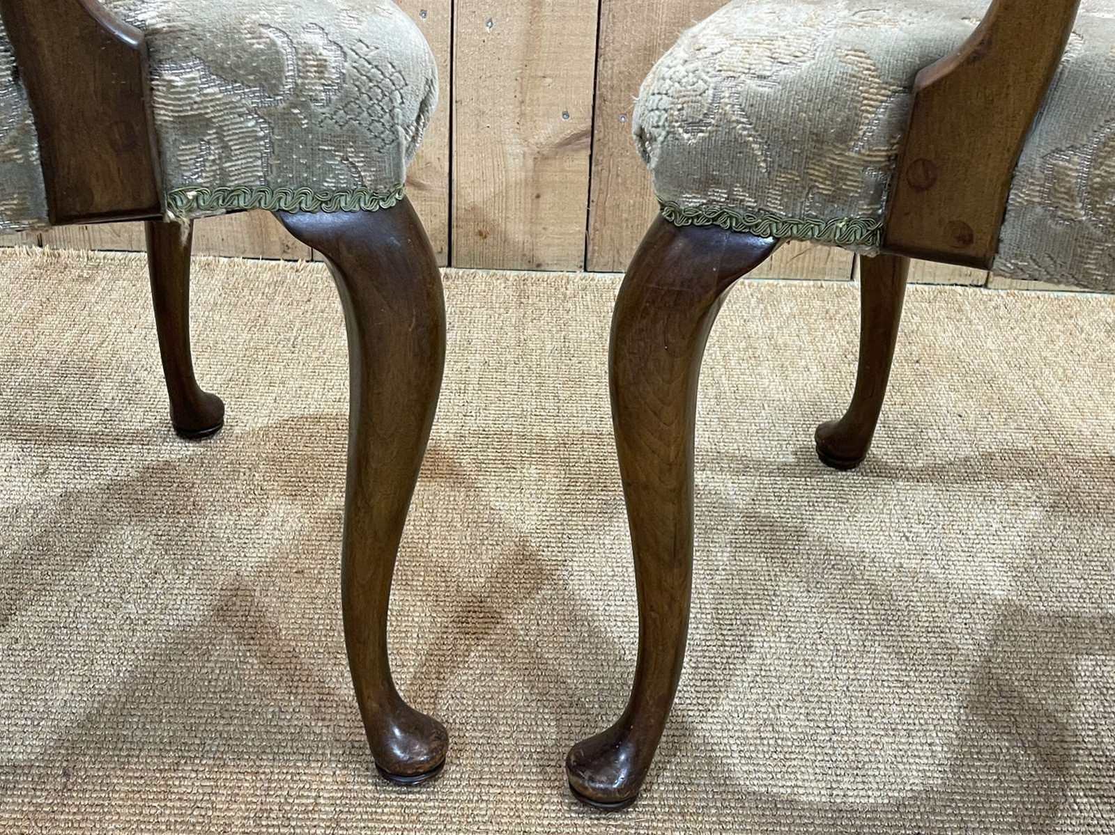 Pair Of Chippendale Walnut Armchairs From The 1930s photo furniture