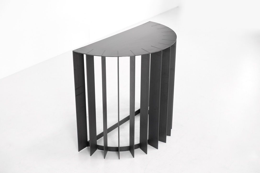 photo furniture Console "Blue Moon " By Franck Robichez For Dritsh, Paris 1990s.