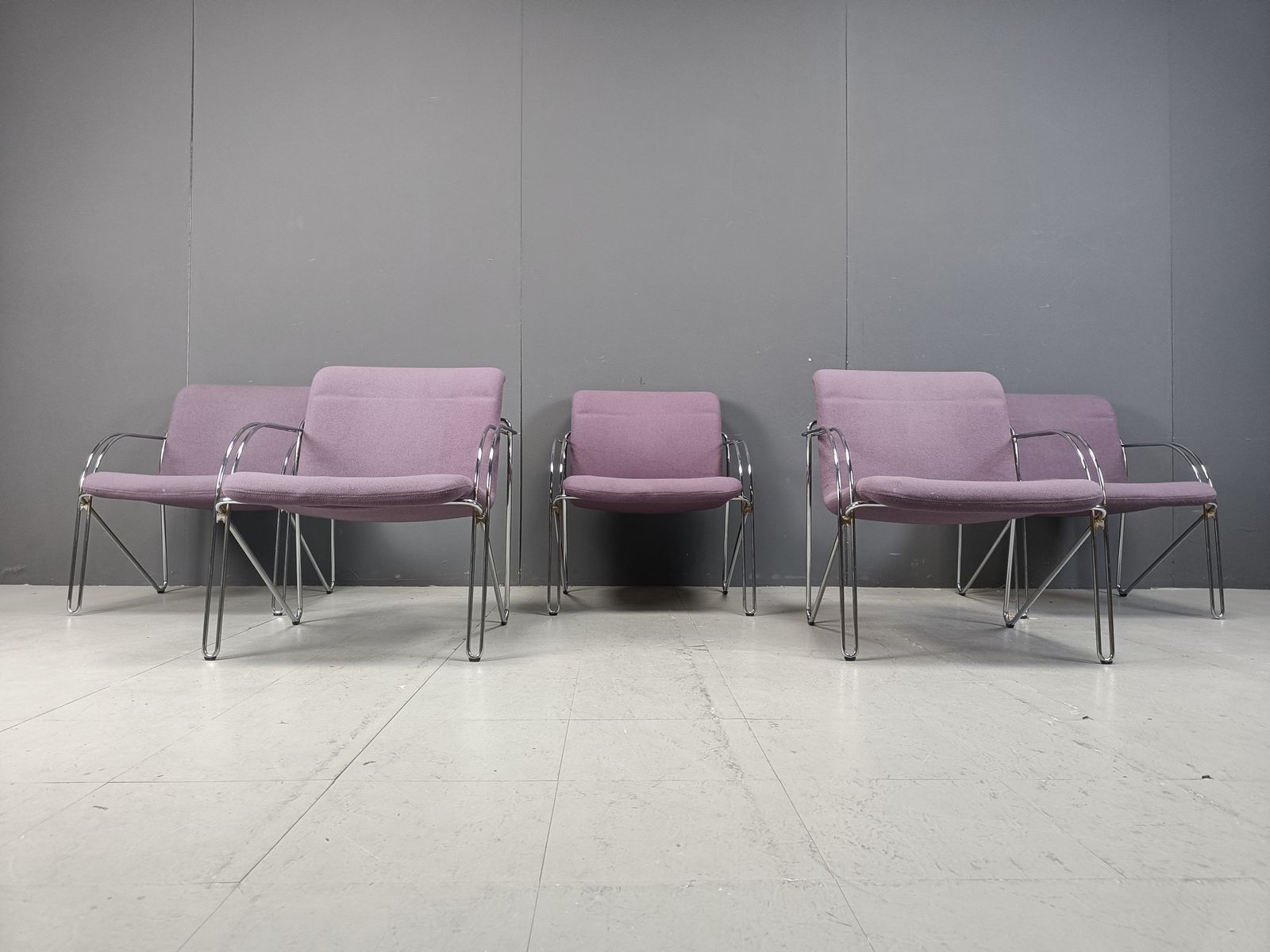 Danish Arm Chairs By Alfred Hofmann For Gispen/Labofa   1970s   Set Of 5 photo Furniture