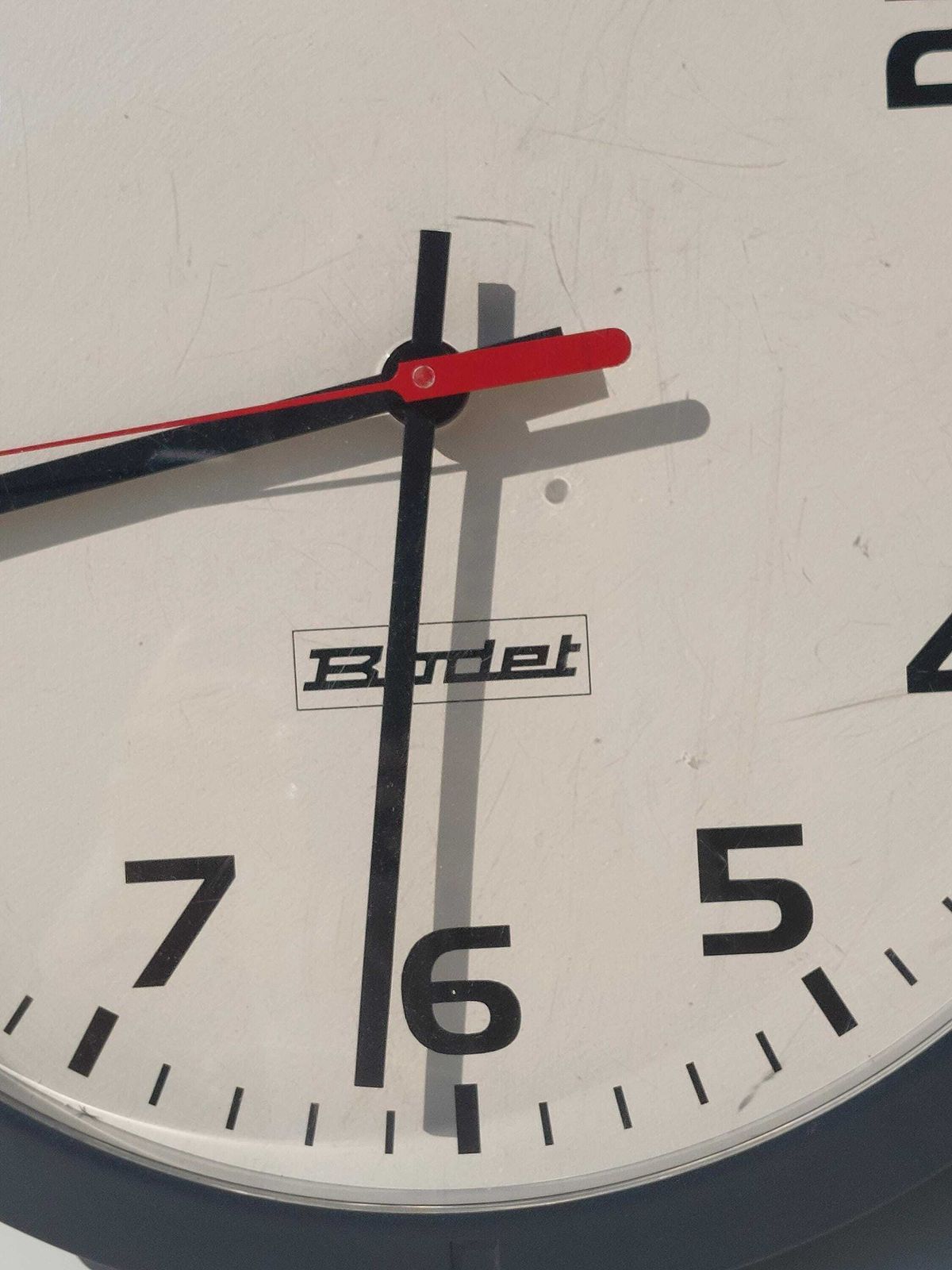 Retro Wall Clock / Space Age Wall Clock / Mid Century Modern Wall Clock / Retro Modern Interior / Bodet Clock / 1980s photo Home Decor