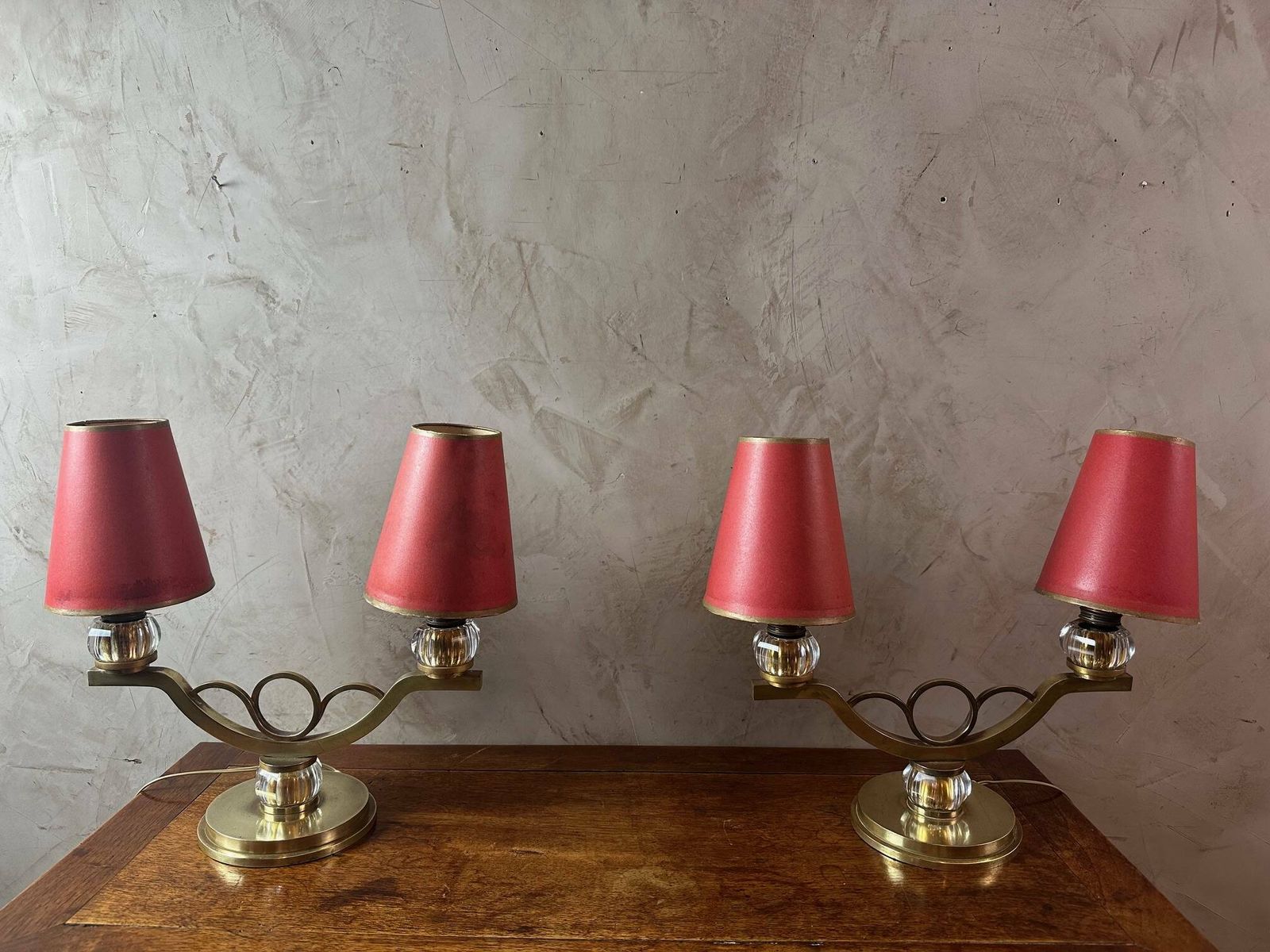 Pair Of 1950 Lamps, 1950s, Vintage photo for sale