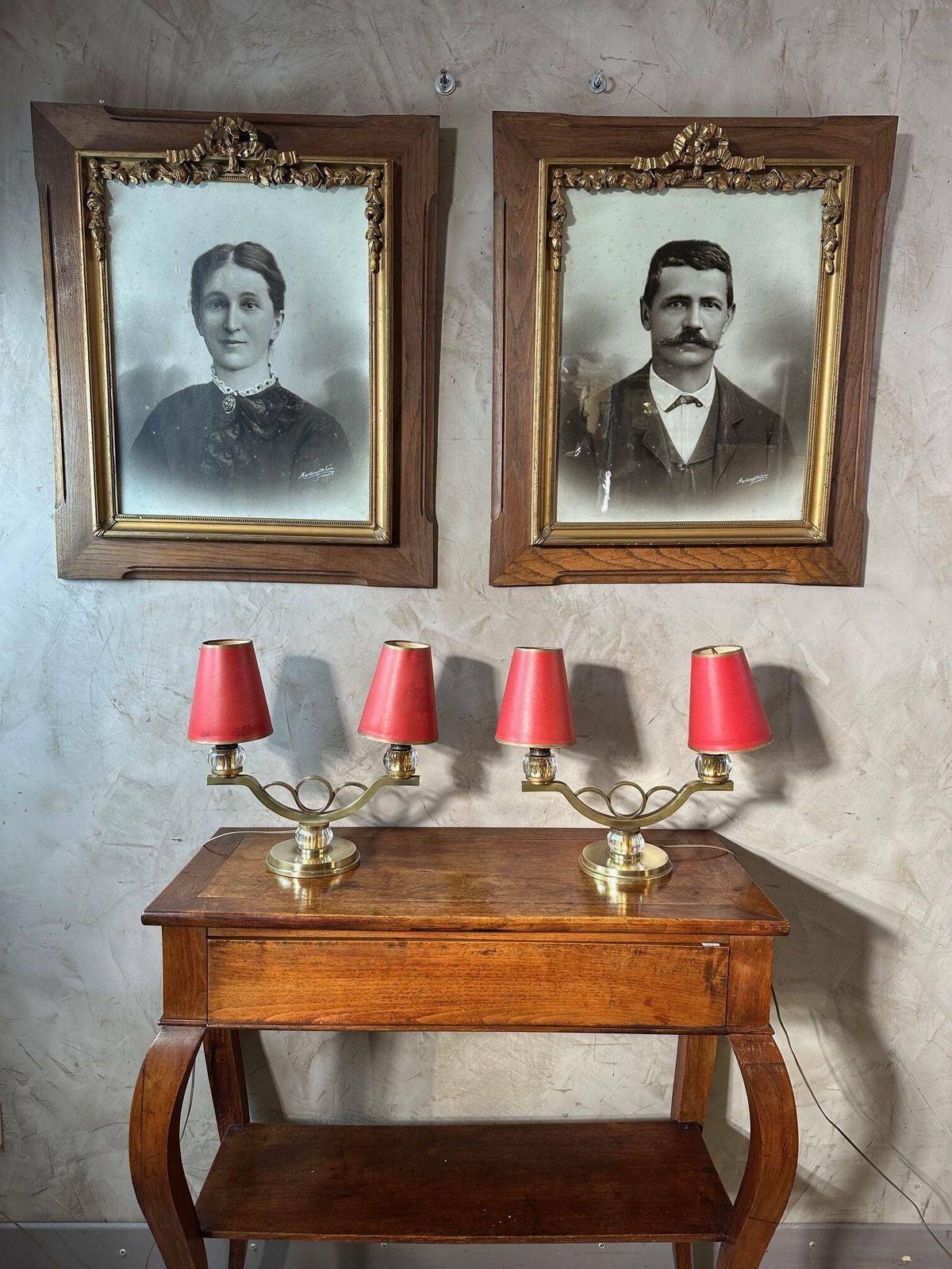 402.0 Pair Of 1950 Lamps, 1950s, Vintage photo