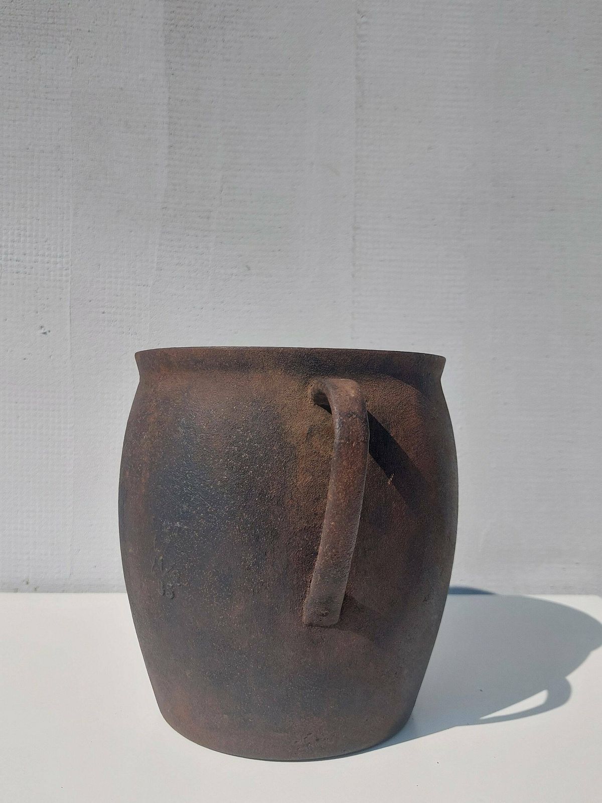 Antique Cast Iron Pot With Handle /Antique Cast Iron Pot /Antique Iron Pot /Industrial Style /Industrial Home Decor /Vintage Iron Pot /1870s photo Garden Decor