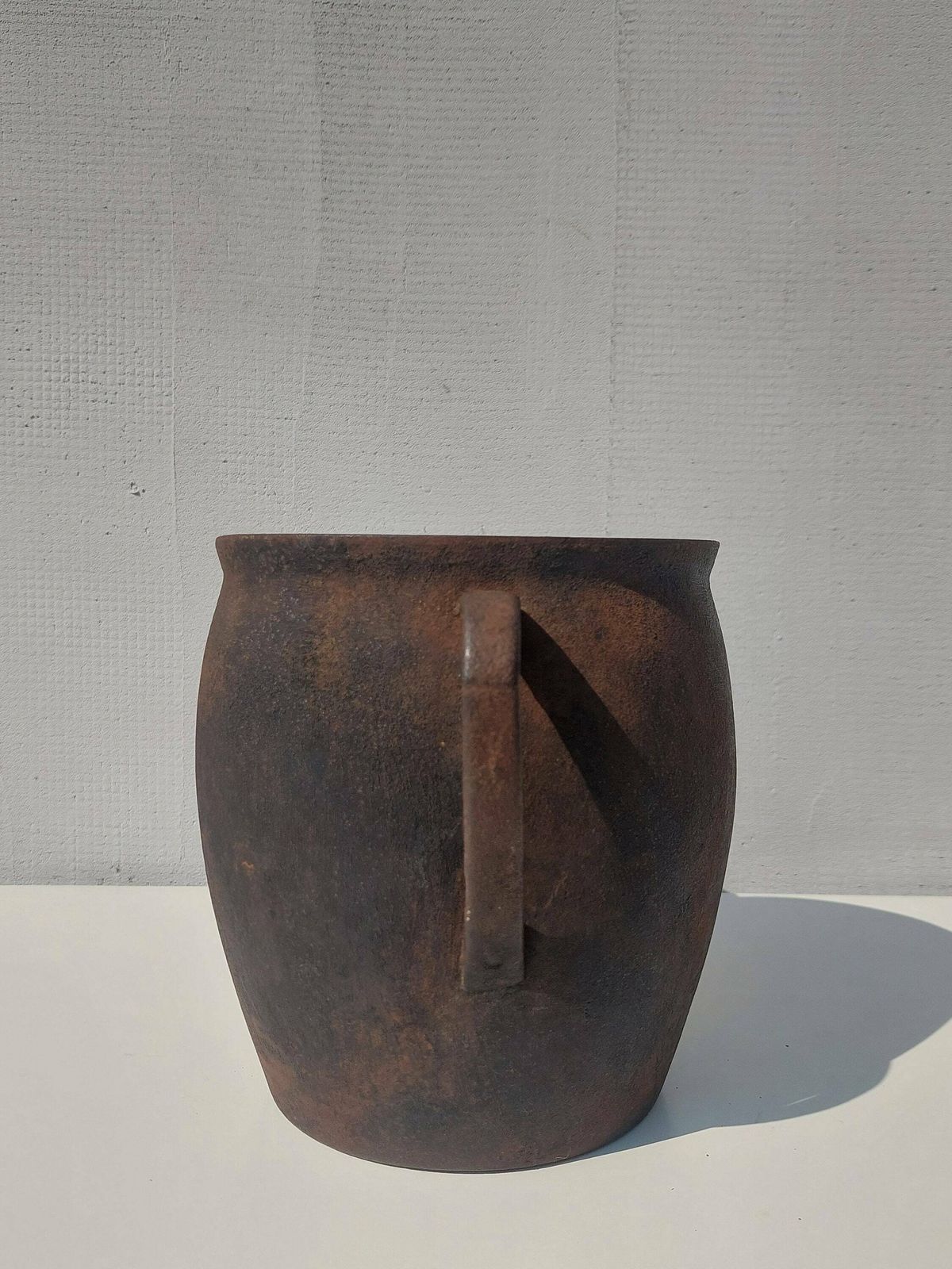 Antique Cast Iron Pot With Handle /Antique Cast Iron Pot /Antique Iron Pot /Industrial Style /Industrial Home Decor /Vintage Iron Pot /1870s photo 168.0