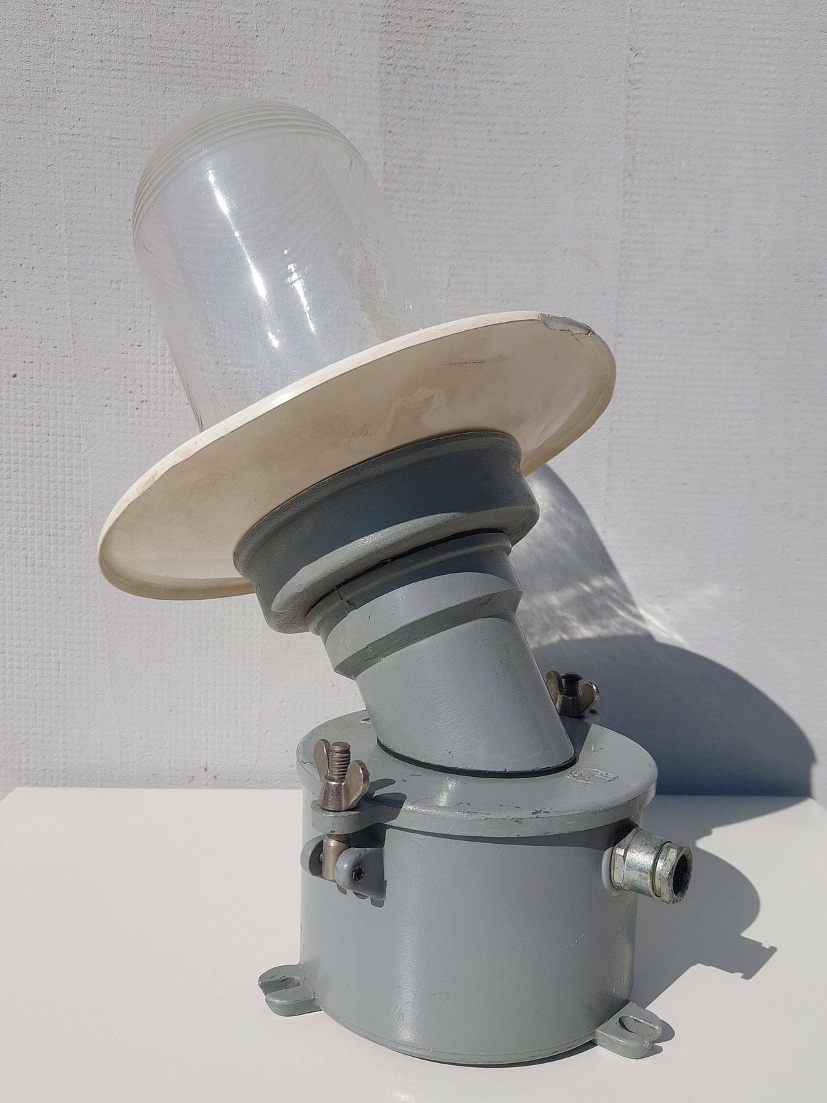 Xl Vintage Industrial Wall Lamp / Sconce /Barn Light / Enamel Industrial Lighting /Mcm Wall Lamp /Retro Outdoor Lamp/ Industrial Style /60's photo 210.0