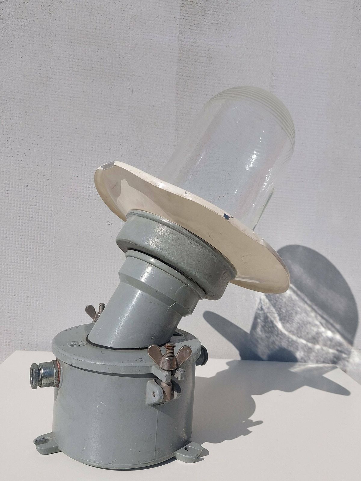 Xl Vintage Industrial Wall Lamp / Sconce /Barn Light / Enamel Industrial Lighting /Mcm Wall Lamp /Retro Outdoor Lamp/ Industrial Style /60's photo vinterior