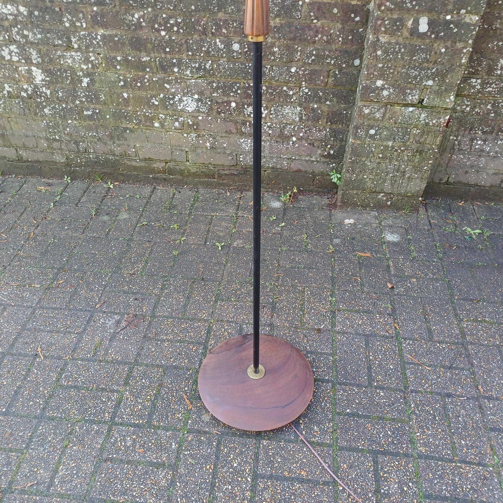 Classic Retro 1950s Teak And Metal Standard Lamp – Vintage Mid Century Chic photo buy