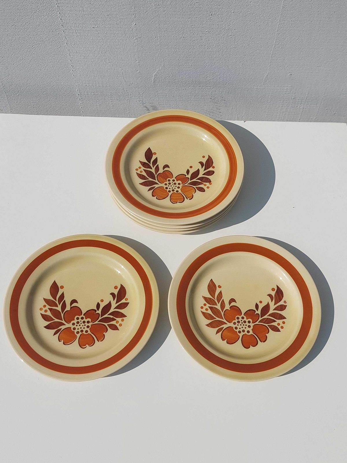 photo vintage Rare Vintage Colditz Plates /Set Of 6 Plates With Beautiful Ornament/Made In Gdr/Vintage Plates From East Germany /Colditz Gdr Plates/70's